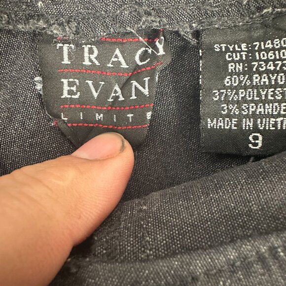 Tracy Evans Limited Junior Women's Gray Dress Trouser Pants Size 9 - Picture 5 of 7